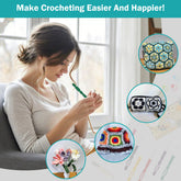 Woolique Studio Crochet Hook Set - Complete Tools & Accessories for Yarn Projects
