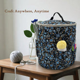Cylindrical Yarn Storage Bag product photo with Woolique craft details for makers