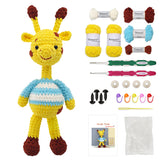 Beginner crochet kit product photo for Giraffe Amigurumi Crochet Kit, with Woolique craft details