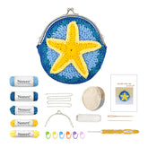 Starfish Crochet Coin Purse Kit with Metal Kiss Clasp – Beginner-Friendly DIY Crochet Kit for Small Bag, Complete Kit with Video Tutorial & Step-by-Step Instructions