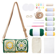 Kit for Cylindrical Bucket Bag, Purse, Complete DIY Kit with Detailed Instructions, Video Tutorials, for Beginners with Basic Crochet Knowledge or Intermediate and Advanced Crocheters