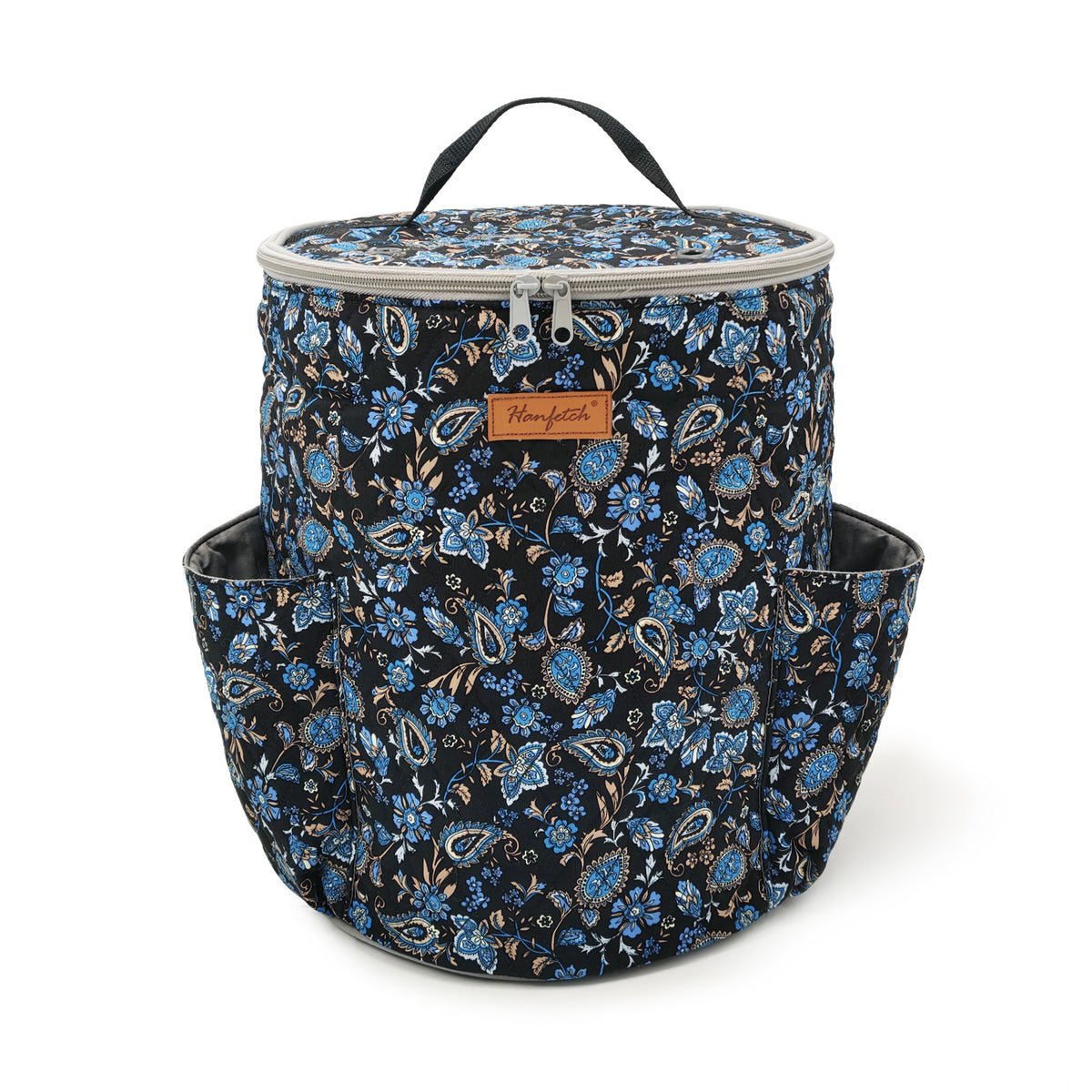 Cylindrical Yarn Storage Bag product view 5 with Woolique craft details for makers