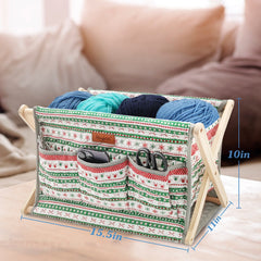 Yarn Caddy Large Size Yarn Storage Organizer for Yarn Skeins-Organizer for Crochet Hooks Knitting Needles Other Accessories