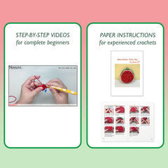 Watermelon Crochet Coin Purse Kit with Metal Kiss Clasp – DIY Crochet Bag for Beginners, Complete Kit with Video Tutorial and Detailed Instructions