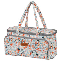 Yarn Bag-Large Size-Yarn Storage Organizer with Grommets-Portable Crochet Bag for Yarn Skeins-Crochet Hooks-Knitting Needles -Other Accessories