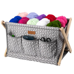 Yarn Caddy Large Size Yarn Storage Organizer for Yarn Skeins-Organizer for Crochet Hooks Knitting Needles Other Accessories