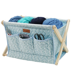 Woolique Studio Large Yarn Caddy Organizer - Craft Storage Box for Yarn & Tools
