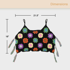 Granny Square Crochet Tank Top Kit – DIY Yarn Kit with Hook, Stitch Markers, Detailed Guide & Video Tutorial – for Intermediate or Ambitious Beginners