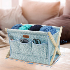 Yarn Caddy Large Size Yarn Storage Organizer for Yarn Skeins-Organizer for Crochet Hooks Knitting Needles Other Accessories