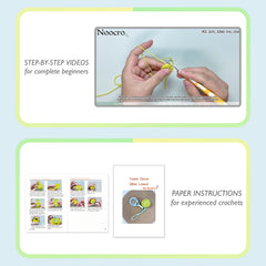 Woolique Studio Tennis Crochet Keychain Kit - Beginner Friendly DIY Bag Charm, Video Tutorials