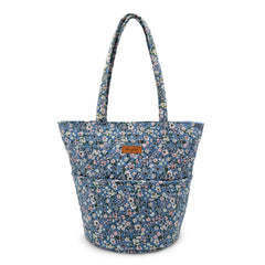 Woolique Studio Large Drawstring Yarn Project Bag - Shoulder Craft Organizer with Feed Holes