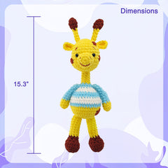 Beginner crochet kit product view 3 for Giraffe Amigurumi Crochet Kit, with Woolique craft details
