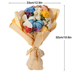 Woolique Studio Flower Bouquet Crochet Kit - Beginner Friendly DIY Forever Flowers, Video Tutorials