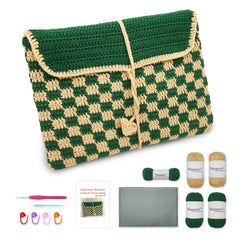 Beginner crochet kit product view 3 for iPad Clutch Crochet Kit, with Woolique craft details