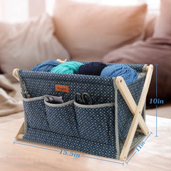 Yarn Caddy Large Size Yarn Storage Organizer for Yarn Skeins-Organizer for Crochet Hooks Knitting Needles Other Accessories