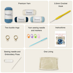 Granny square crochet kit product view 16 for Sunflower Granny Square Crochet Bag Kit, with Woolique craft details