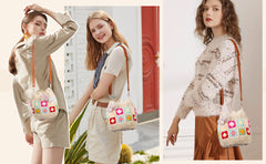 Granny square crochet kit product view 9 for Granny Square Bucket Bag Crochet Kit, with Woolique craft details