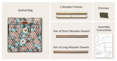 Large Yarn Caddy Organiser product view 4 with Woolique craft details for makers