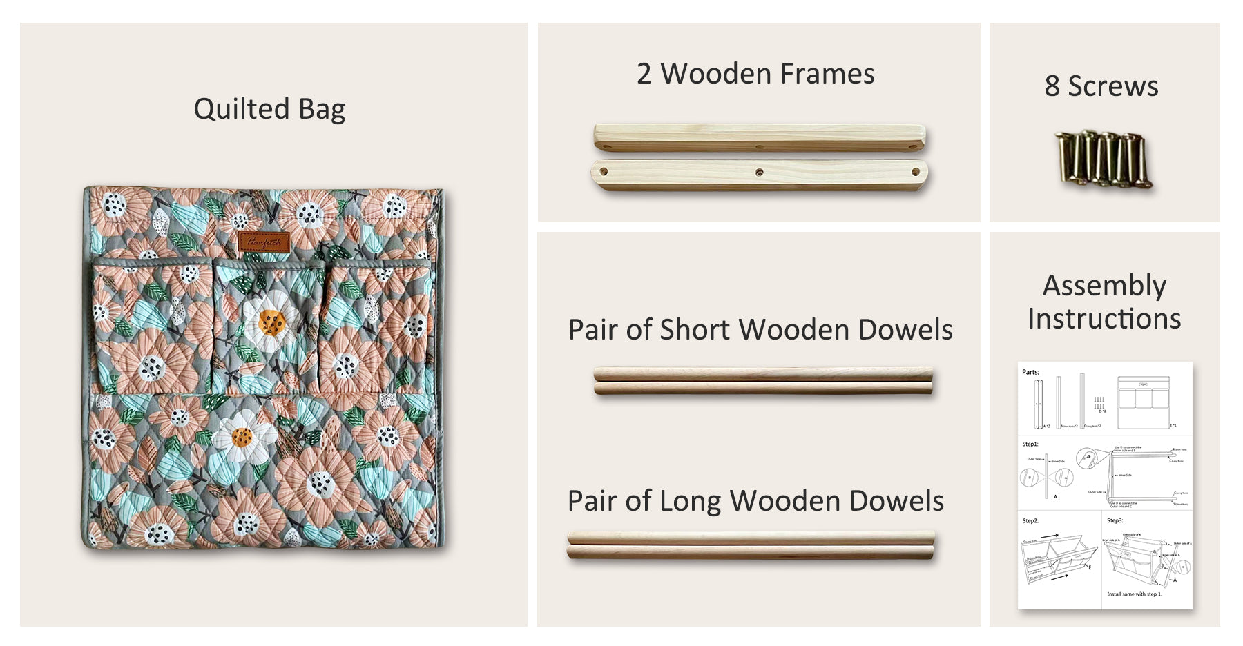 Large Yarn Caddy Organiser product view 4 with Woolique craft details for makers