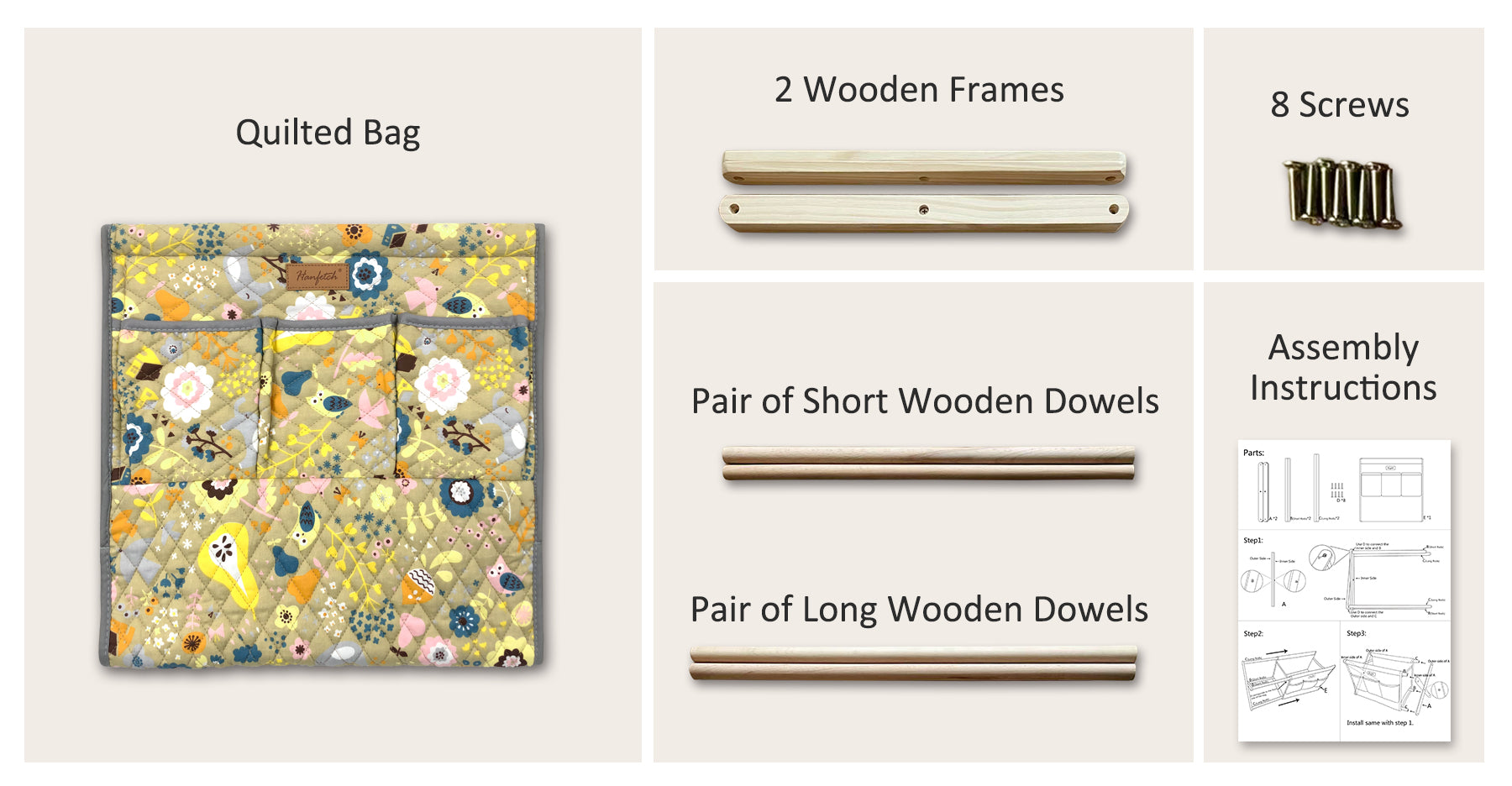 Large Yarn Caddy Organiser product view 5 with Woolique craft details for makers