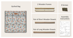 Large Yarn Caddy Organiser product view 6 with Woolique craft details for makers