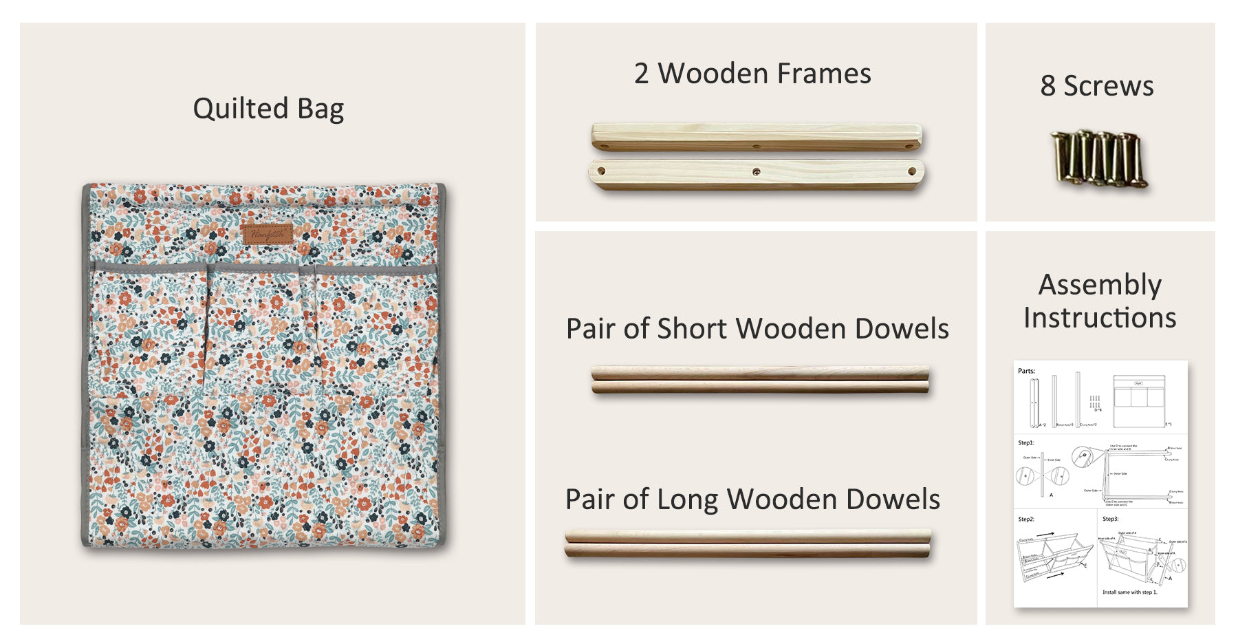 Large Yarn Caddy Organiser product view 6 with Woolique craft details for makers