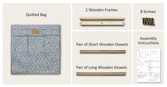 Large Yarn Caddy Organiser product view 7 with Woolique craft details for makers