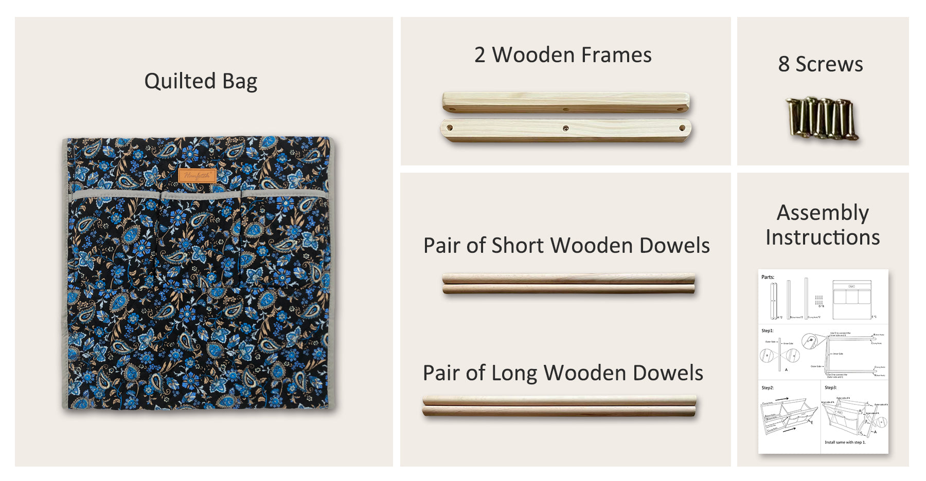 Large Yarn Caddy Organiser product view 10 with Woolique craft details for makers