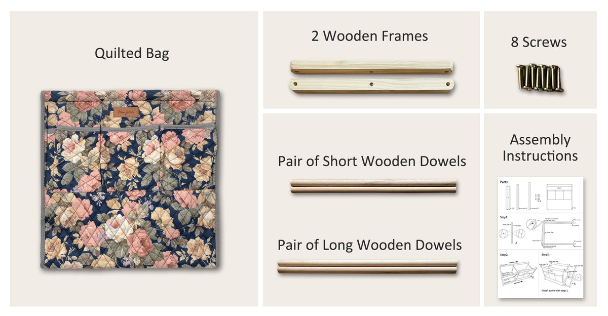 Large Yarn Caddy Organiser product view 11 with Woolique craft details for makers