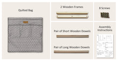 Large Yarn Caddy Organiser product view 12 with Woolique craft details for makers