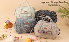 Yarn Storage Organizer, Knitting Crossbody Bag, Large Crochet Tote Bag Yarn Holder Case for Carrying Projects, Knitting Needles, Crochet Hooks and Other Accessories