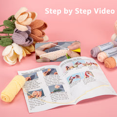 Kit for Beginners, Starter Kit, Flower, Flower Bouquet, Tulip, with Step by Step Tutorial Video and Detailed Instruction Complete Kit Craft Supplies Holiday Gift