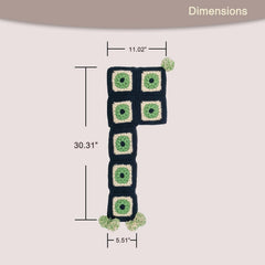 Granny square crochet kit product view 7 for Pom-Pom Granny Square Scarf Hood Crochet Kit, with Woolique craft details