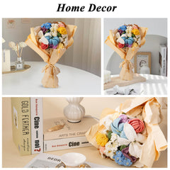 Woolique Studio Flower Bouquet Crochet Kit - Beginner Friendly DIY Forever Flowers, Video Tutorials