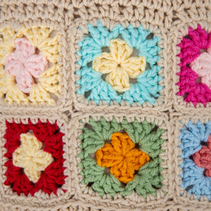 Granny square crochet kit product view 12 for Granny Square Bucket Bag Crochet Kit, with Woolique craft details
