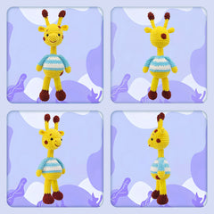 Beginner crochet kit product view 2 for Giraffe Amigurumi Crochet Kit, with Woolique craft details