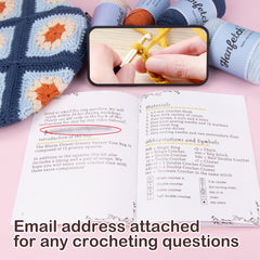 Granny square crochet kit product view 10 for Granny Square Tote Bag Crochet Kit, with Woolique craft details