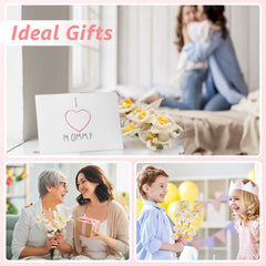 Orchid crochet kit shown as an ideal Mother's Day gift with handmade card and happy family moments