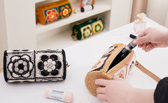 Kit for Cylindrical Bucket Bag, Purse, Complete DIY Kit with Detailed Instructions, Video Tutorials, for Beginners with Basic Crochet Knowledge or Intermediate and Advanced Crocheters