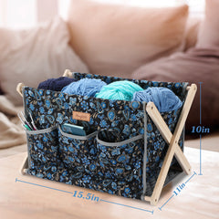 Yarn Caddy Large Size Yarn Storage Organizer for Yarn Skeins-Organizer for Crochet Hooks Knitting Needles Other Accessories
