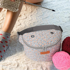 Yarn Crossbody Waist bag Small Yarn Storage Organizer for Yarn Skeins-Organizer for Crochet Hooks and Other Accessories