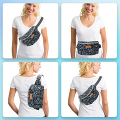 Yarn Crossbody Waist bag Small Yarn Storage Organizer for Yarn Skeins-Organizer for Crochet Hooks and Other Accessories