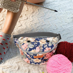 Yarn Crossbody Waist bag Small Yarn Storage Organizer for Yarn Skeins-Organizer for Crochet Hooks and Other Accessories