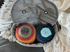 Yarn Crossbody Waist bag Small Yarn Storage Organizer for Yarn Skeins-Organizer for Crochet Hooks and Other Accessories