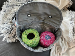Yarn Crossbody Waist bag Small Yarn Storage Organizer for Yarn Skeins-Organizer for Crochet Hooks and Other Accessories