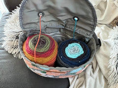 Yarn Crossbody Waist bag Small Yarn Storage Organizer for Yarn Skeins-Organizer for Crochet Hooks and Other Accessories
